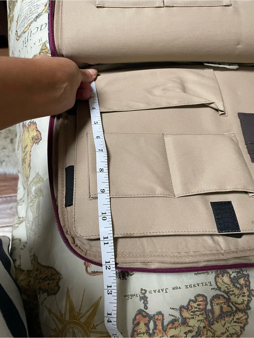 Lucky Brand Navy Floral Canvas Laptop Messenger Bag